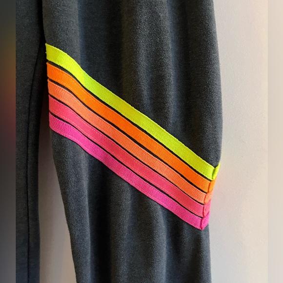 Aviator Nation Chevron Neon Stripe Sweatpants - Picture 3 of 5